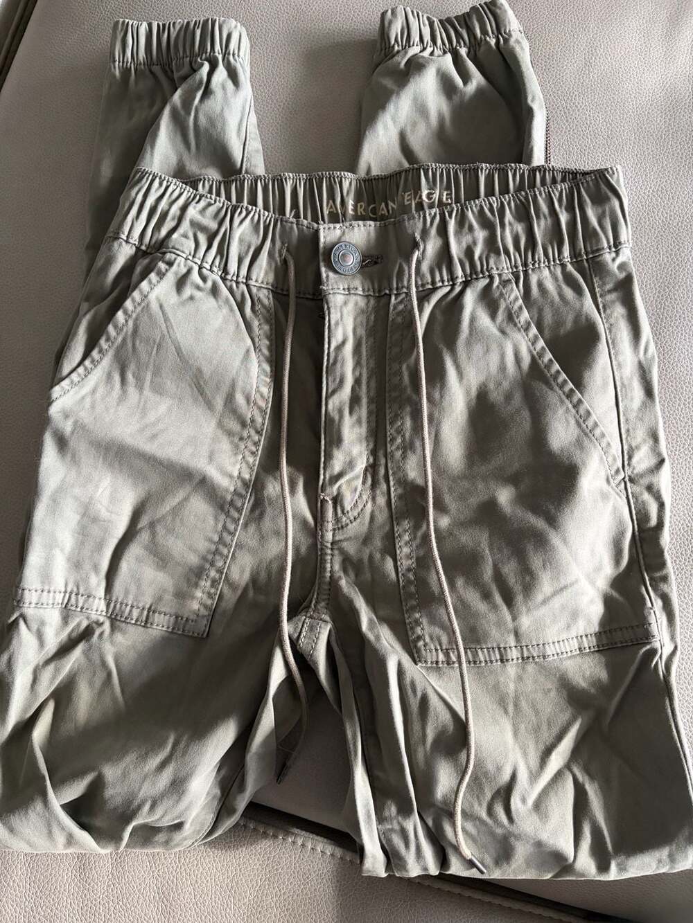 American Eagle Super Stretch Utility Jogger Pants with Ankle Zippers